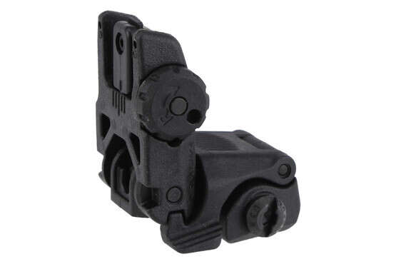 Magpul MBUS Rear Sight in Black features a detent knob for adjusting windage